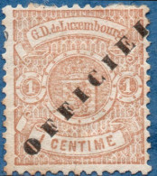 Luxemburg Service 1875 (Luxemburg Printing) 25 C Small Overprint M - Dienstmarken