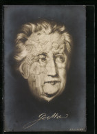 AK Dichter J. W. V. Goethe, Gesicht Geformt Aus Figuren Seiner Geschichten  - Ecrivains