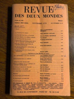 Revue Des Deux Mondes Novembre 1976 - Ohne Zuordnung