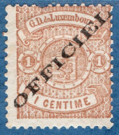 Luxemburg Service 1875 (Luxemburg Printing) 1 C Wide Overprint M - Dienstmarken