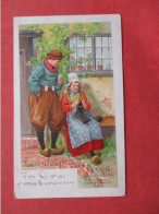 Cacao Bensdorp  Advertising Postcard: Man Smoking Pipe, Woman Knitting      Ref 6412 - Publicité