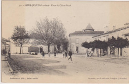 SAINT-JUSTIN (Landes), Place Du Chêne-Rond ; Voyagée En 1906 - Sonstige & Ohne Zuordnung
