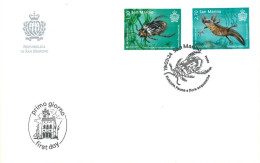 San Marino 2024 Europa CEPT Underwater Fauna Bug Triton Set Of 2 Stamps FDC - Sonstige & Ohne Zuordnung