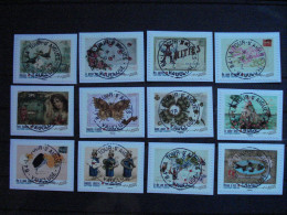 2157 à 2168 Série Complète Oblitérée ****avec Cachet Rond Du Guichet De La Poste   Les Cartes Postales - Used Stamps