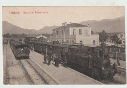 CPA - ITALIE - VENETO - VICENZA - THIENE - STAZIONE FERROVIARIA - TRAIN - Vers 1910 - Venezia (Venedig)