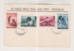YUGOSLAVIA,1939 BEOGRAD FDC Cover Children - Brieven En Documenten