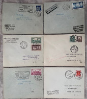 6 Lettres De 1er Vols Des Années 1935/36 De FRANCE & ALGERIE Pour MARSEILLE, AJACCIO, PARIS...TTB - 1927-1959 Cartas & Documentos