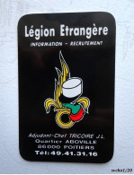 Calendrier  Format Télécarte 1994 - LEGION ETRANGERE  - Adjudant Chef Tricoire Poitiers Information; Recrutement - Petit Format : 1991-00