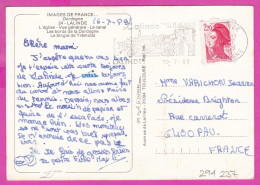 294237 / France - Souvenir De LALINDE PC 1989 USED 2.20 Fr. Liberty Of Gandon Flamme Son Chateau Renaissance  Azay - 1982-1990 Libertà Di Gandon