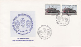 Enveloppe, Jumelage Philatélique Ferrroviaire LUXEMBOURG-REIMS-STUTTGART, Avec Oblitération Du 28/08/1976  (L11) - Storia Postale