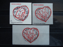 648  648A Et 649 Coeurs Adeline André   Oblitérés ****** Cachet Rond   Année 2012 - Used Stamps