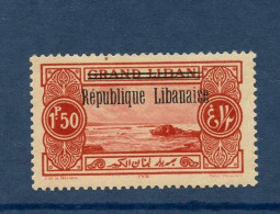 GRAND LIBAN 87C SURCHARGE BARRES FINES LUXE NEUF SANS CHARNIERE - Neufs