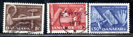 DANEMARK DANMARK DENMARK DANIMARCA 1977 DANISH CRAFTS COMPLETE SET SERIE COMPLETA USED USATO OBLITERE' - Gebraucht