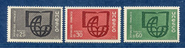 France - YT Service Nº 36 à 38 ** - Neuf Sans Charnière - 1966 - Mint/Hinged