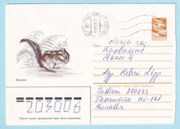 USSR 1985.0306. Siberian Chipmunk (Eutamias Sibiricus). Prestamped Cover, Used - 1980-91