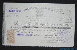 Lettre De Change COMPAGNIE FRANCAISE DU PHENIX Quittance Paris Lafayette - Unclassified