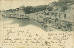13  MARSEILLE - ROUTE DE LA CORNICHE (1900) (ref 7382) - Alter Hafen (Vieux Port), Saint-Victor, Le Panier