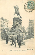 59 - Lille - La Statue Du Général Faidherbe - Animée - Oblitération Ronde De 1904 - CPA - Voir Scans Recto-Verso - Lille