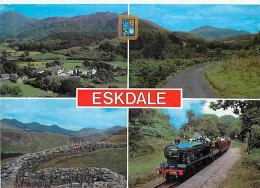 Trains - Royaume Uni - Eskdale - Multivues - Blasons - CPM - UK - Voir Scans Recto-Verso - Treinen