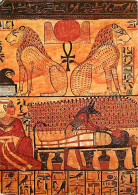 Art - Antiquité - Egypte - Cuve Funéraire De Khonsou - Détails - Les Lions Aker De L'horizon En Haut - Préparation De La - Antiek