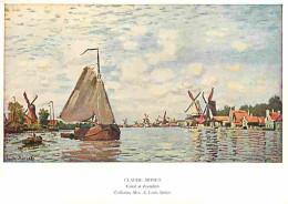 Art - Peinture - Claude Monet - Canal At Zaandam - Bateaux - CPM - Voir Scans Recto-Verso - Paintings