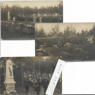 1914- Les Prisonniers De Guerre De KÖNIGSBRÜCK ...- Lot De 3 Cartes Photos - Monumentos A Los Caídos