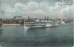 Alte Karte Raddampfer HENDRICK HUDSON - Albany N.Y. - Passagiersschepen