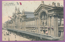 PARIS - La Gare Du Nord (animation) - Circulé 1905 - District 10