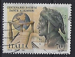 Italy 1990  100 Jahre Dante-Gesellschaft  (o) Mi.2153 - 1981-90: Oblitérés