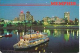 MEMPHIS QUEEN III (Raddampfer) - Vor Der Skyline Von Memphis - Passagiersschepen