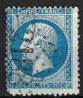 FRANCE Classique, B Obl. GC Des Villes Sur TP Isolés: GC 2188 (Le Mans,1) Sur Y&T 22 - 1862 Napoléon III.
