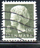 DANEMARK DANMARK DENMARK DANIMARCA 1979 1982 1980 QUEEN MARGRETHE 180o USED USATO OBLITERE' - Used Stamps