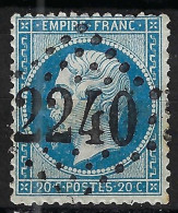 FRANCE Classique, B Obl. GC Des Villes Sur TP Isolés: GC 2240 (Marseille,1) Sur Y&T 22 - 1862 Napoleon III