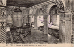 Fez Fès Intérieur De La Maison Israélite , Un Salon ; Expédiée De Taza En 1923 - Fez