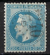 FRANCE Classique, B Obl. GC Des Villes Sur TP Isolés: GC 2240 (Marseille,1) Sur Y&T 29B - 1863-1870 Napoléon III Con Laureles