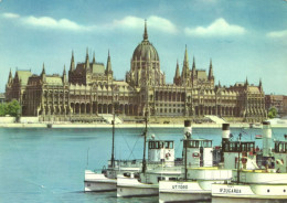 BUDAPEST, PARLIAMENT, SHIPS, ARCHITECTURE, HUNGARY, POSTCARD - Ungarn