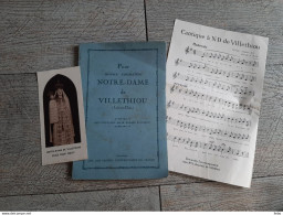 41 Pour Mieux Connaître Notre Dame De Villethiou Bois Originaux De Brudieux 1941 Cantique Carte Religieuse Chapelle - Dépliants Turistici