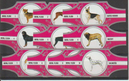 Reeks 2429  Honden      1-10      ,10   Stuks Compleet      , Sigarenbanden Vitolas , Etiquette - Bauchbinden (Zigarrenringe)