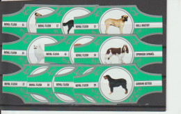 Reeks 2430  Honden      1-10      ,10   Stuks Compleet      , Sigarenbanden Vitolas , Etiquette - Sigarenbandjes