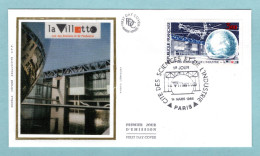 FDC France 1986 - La Villette, Cité Des Sciences Et De L'Industrie - YT 2409 - Paris (soie) - 1980-1989