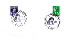 ECRIVAIN / MOLIERE = 34 PEZENAS 1975 = CACHET  Illustré  'Congrès Fédération Historique Languedoc + PRINCE CONTI ' - Escritores