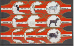 Reeks 2435  Honden      1-10      ,10   Stuks Compleet      , Sigarenbanden Vitolas , Etiquette - Cigar Bands