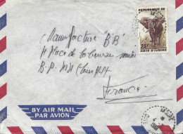 Cote D'Ivoire 1961 Akoupe Pointillee Elephant Cover - Costa De Marfil (1960-...)