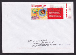 Netherlands: Cover, 2006, 1 Stamp + Tab, Sesame Street, Children TV, Puppet, Muppet, Education (very Small Stain) - Brieven En Documenten