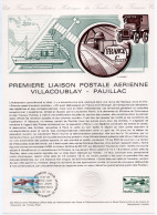 - Document Premier Jour LA PREMIÈRE LIAISON POSTALE AÉRIENNE VILLACOUBLAY - PAUILLAC 14.10.1978 - - Avions