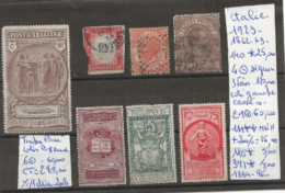 TIMBRES D ITALIE  OBLITEREES  1862/1923 Nr VOIR SUR PAPIER AVEC TIMBRES  COTE 289.00 € - Mint/hinged