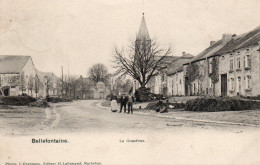 Bellefontaine  La Grand'rue Animée Voyagé En 1907 - Tintigny