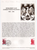 - Document Premier Jour LE MONUMENT AUX COMBATTANTS POLONAIS (1939-1945) - PARIS 11.11.1978 - - 2. Weltkrieg