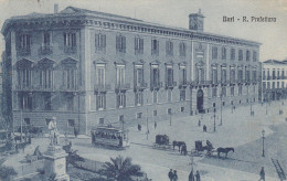 BARI-R. PREFETTURA-TRAM-CARTOLINA VIAGGIATA IL 15-10-1920 - Bari