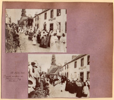 Photos Défilé Religieux Grand Pardon Rue Village Plounéour-Trez - Entrepôt Des Vins - Finistère - Bretagne 1913 - Places